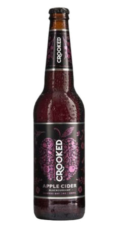 Crooked Cider Apple and Blackcurrant Cider 500mL Bootle