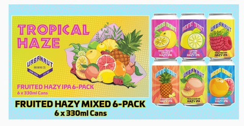 Urbanaut Tropical Haze Fruited Hazy Mix Pack 6x330mL