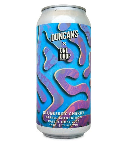 Duncan's x One Drop Blueberry Cherry Barrel Aged Edition Pastry Gose 2023 440mL