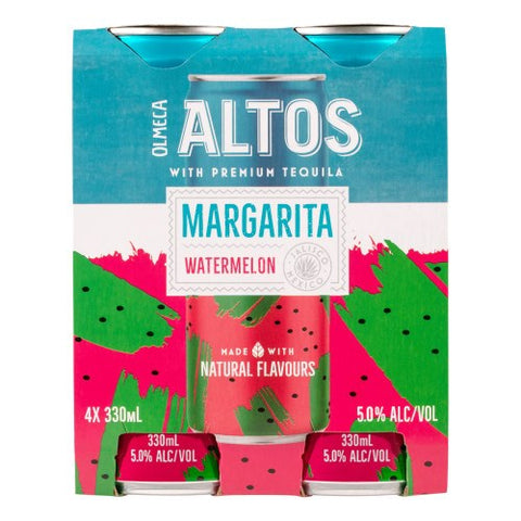 Altos Watermelon Sparkling Margarita 4x330mL