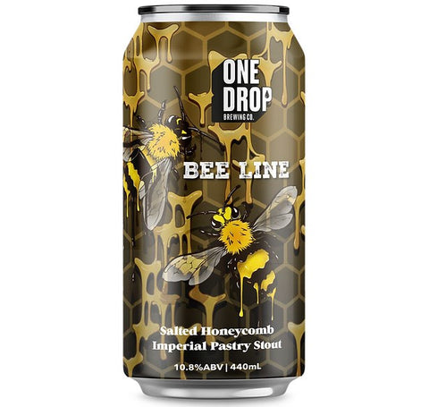 One Drop Brewing Bee Line Salted Caramel Honeycomb Pastry Stout 440mL