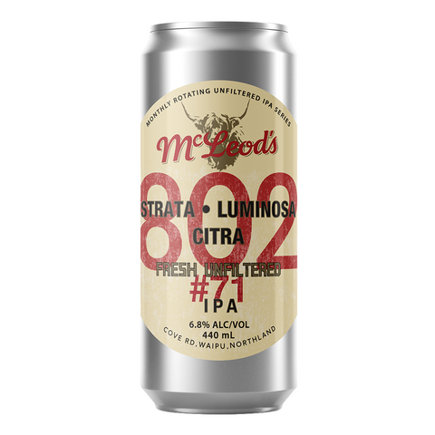 McLeod's 802 #71 Fresh Unfiltered IPA 440mL