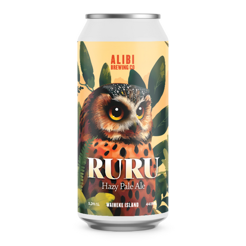 Alibi Brewing Ruru Hazy Pale Ale 440mL