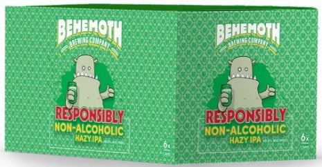 Behemoth Responsibly Non Alcoholic Hazy IPA 6x330mL - The Hamilton Beer & Wine Co