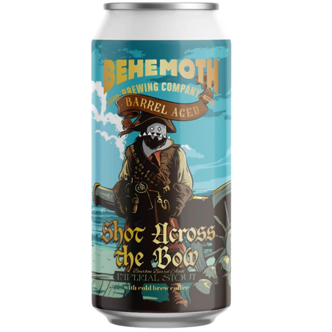 Behemoth Shot Across the Bow Imperial Stout Aged in Bourbon Barrels with Cold Brew Coffee 440mL