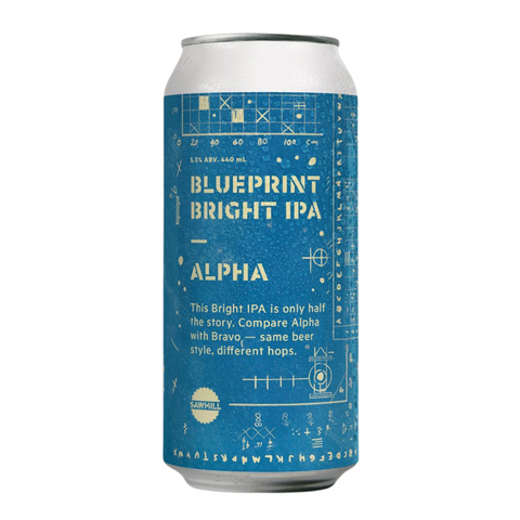 Sawmill Blueprint Bright IPA Alpha 440mL