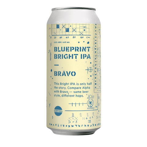 Sawmill Blueprint Bright IPA Bravo 440mL