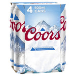 Coors 4x500mL Cans