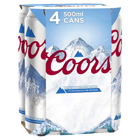 Coors 4x500mL Cans