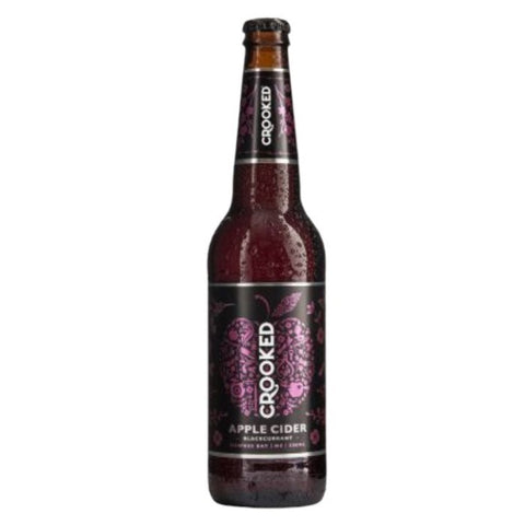 Crooked Cider Apple and Blackcurrant Cider 500mL Bootle - The Hamilton Beer & Wine Co