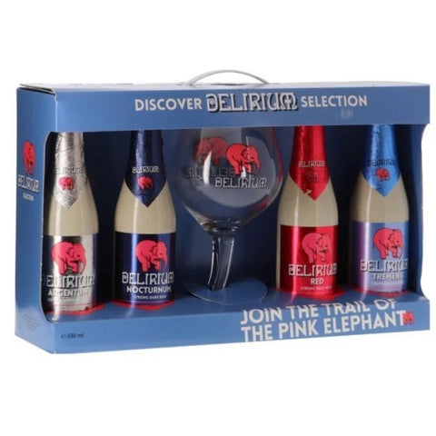 Delirium Discovery Gift Pack 4x330mL & Glass - The Hamilton Beer & Wine Co