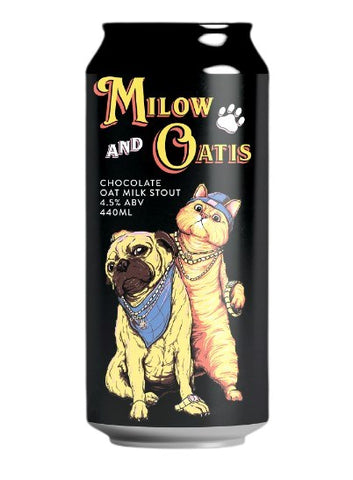 Double Vision Milow and Oatis Chocolate Milk Stout 440mL