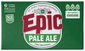 Epic Pale Ale 6x330mL Cans - The Hamilton Beer & Wine Co