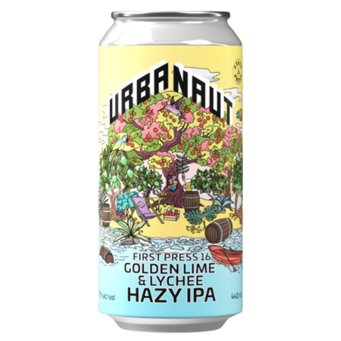 Urbanaut First Press 16 Golden Lime & Lychee Hazy IPA 440mL