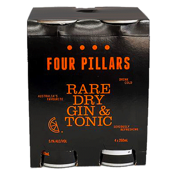 Four Pillars Rare Dry G&T 4x250ml