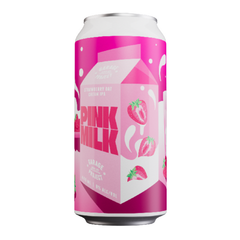 Garage Project Pink Milk Strawberry Oat Cream IPA 440mL