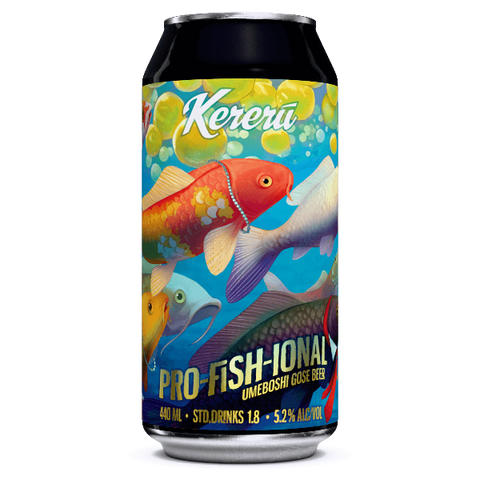 Kereru Pro-Fish-ional Umeboshi Gose Beer 440mL - The Hamilton Beer & Wine Co