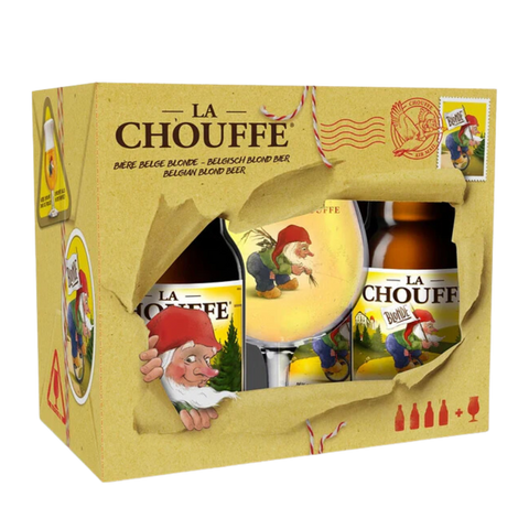 La Chouffe Gift Set 4x330ml + 1x Glass 330mL