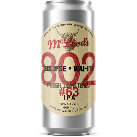 McLeod's 802 #63 Fresh Unfiltered IPA 440mL