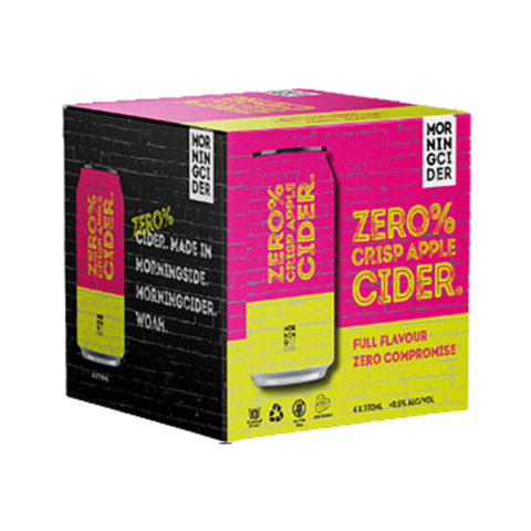 Morning Cider 0% Cider 4x330mL - The Hamilton Beer & Wine Co