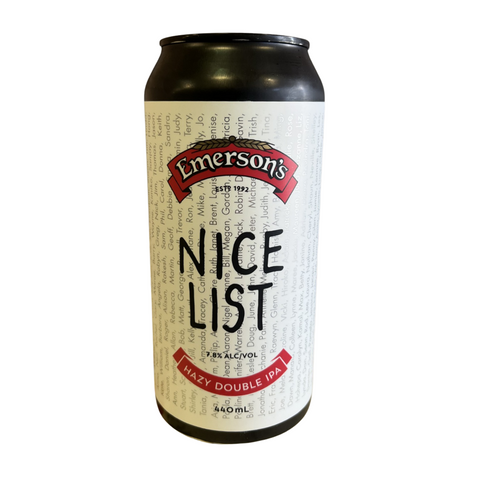 Emerson's Nice List Hazy Double IPA 440mL