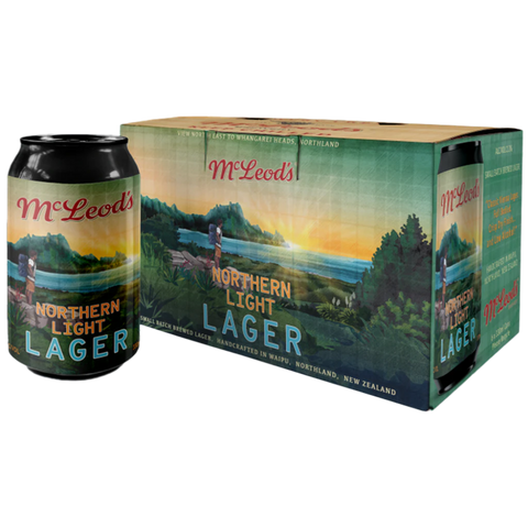 Mcleod's Northern Light Lager 2.5% 6x330mL