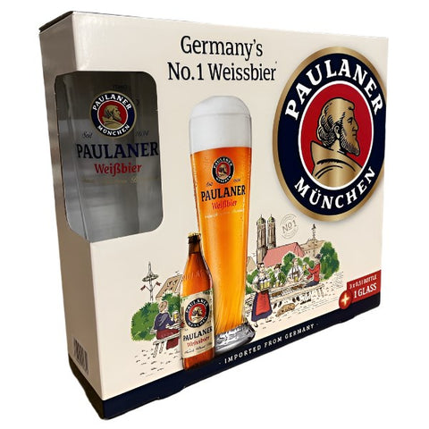 Paulaner Weissbier Giftpack 3x500ml & Glass