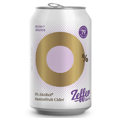 Zeffer 0% Passionfruit Cider 330mL - The Hamilton Beer & Wine Co