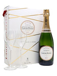 Laurent Perrier Champagne "La Cuvee" NV 750ml Gift Box w 2 Flutes