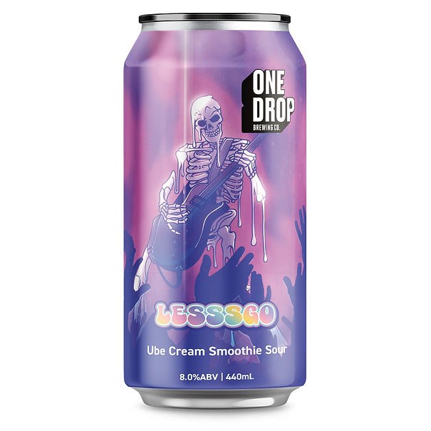 One Drop Brewing Lessgo Ube Cream Smoothie Sour 440mL – Beer and Wine Co