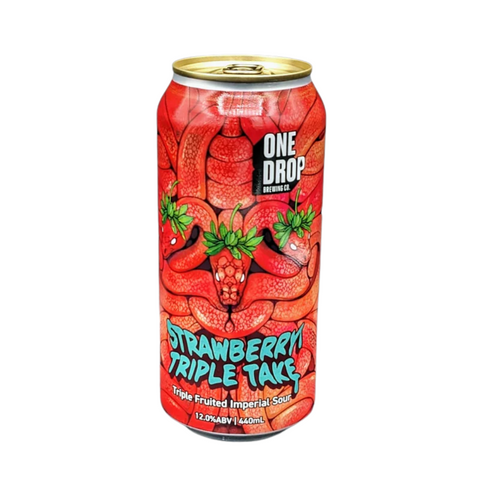 One Drop Brewing Strawberry Triple Take Triple Fruited Imperial Sour 440mL