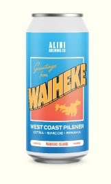 Alibi Brewing Greetings from Waiheke Vol. 3 West Coast Pilsner 440mL