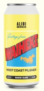 Alibi Brewing Waiheke West Coast Pilsner 440mL