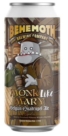 Behemoth Monk-like Mary - Belgian Quadruple Ale Aged in Sherry Finished Pokeno Whisky Barrels 440mL