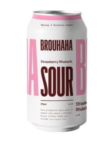 Brouhaha Brewery Strawberry Rhubarb Sour 375mL
