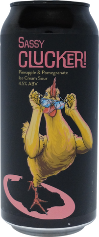 Double Vision 'Sassy Clucker' Pineapple & Pomegranate Ice Cream Sour 440mL