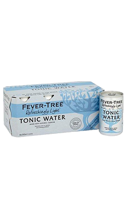 Fever Tree Refreshingly Light Premium  Indian Tonic 8x150mL Cans