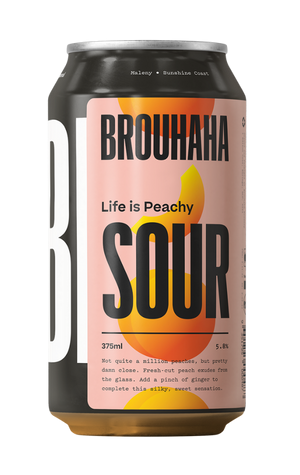 Brouhaha Brewing Life Is Peachy Peach Sour 375mL