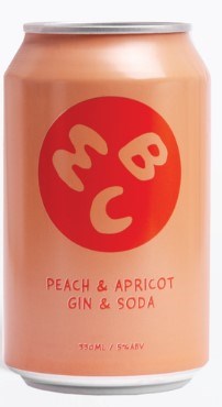 MBC Beverages Peach and Apricot Gin & Soda 6x330mL