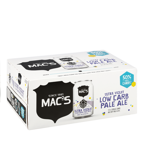 Macs Ultraviolet Low Carb Pale Ale 12x330mL Cans