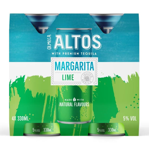Altos Lime Sparkling Margarita 4x330mL