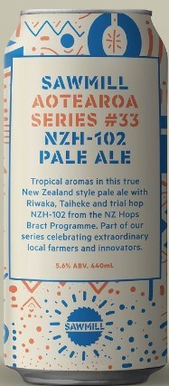 Sawmill Aotearoa Series #33 NZH102 Pale Ale 440mL