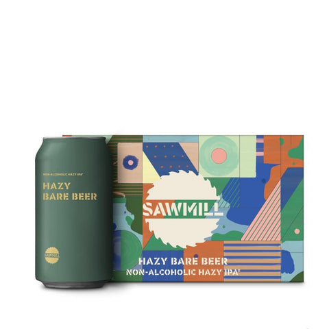 Sawmill Hazy Bare Beer Non Alcoholic 6x330mL