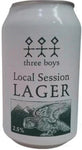 Three Boys Local Session Lager 330mL can