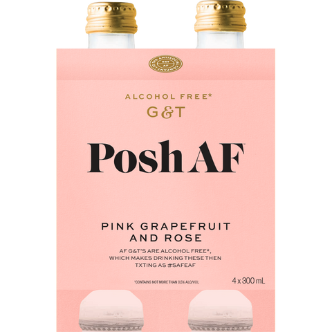 Posh AF G&T Pink Grapefruit 4x300mL