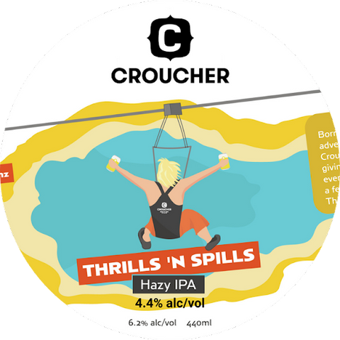 Croucher 'Thrills N Spills' Hazy IPA 440mL